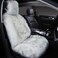Maples 1Pc Faux Sheepskin Wool Fur Car Seat Cover for Cars SUV Trucks Universal Fit, Soft Plush Synthetic Wool Buck Fur Car Seat Cushions by FL(White Gray.