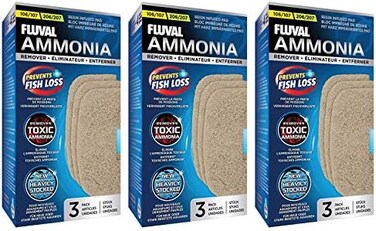 Fluval 9 Pack of Ammonia Remover for 106/206 and 107/207 Aquarium Filters.