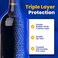 Liquid Spectrum 6 Pack Reusable Wine Protector Travel Bag by Bottle Shield - Bubble Wrap Suit With Zip Locks Unbreakable Bottle Sleeve, Leak Proof - Wine Tote Bags Accessory for Suitcase Luggage.
