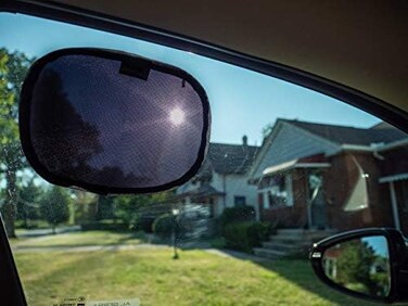 Glare Patch a Miniature Sunshade. Use to Block Sun and Light Glare While Driving in Your car. Pack of 2 with Included case.