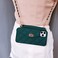 UnnFiko Wallet Case Compatible with iPhone 11 Pro Max, Cute Light Luxury Bag Design, Purse Flip Card Pouch Cover Soft Silicone Case with Handstrap Long Shoulder Strap (Dark Green, iPhone 11 Pro Max.