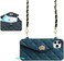 UnnFiko Wallet Case Compatible with iPhone 11 Pro Max, Cute Light Luxury Bag Design, Purse Flip Card Pouch Cover Soft Silicone Case with Handstrap Long Shoulder Strap (Dark Green, iPhone 11 Pro Max.
