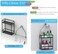 Meangood Shower Caddy Organizer ,Mounting Over Shower Head Or Door,Extra Wide Space for Shampoo, Conditioner, and Soap with Hooks for Razorsand More,10. 5" x 4. 5" x 22. 4", Mental Black.