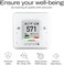 SAF Aranet4 Home: Wireless Indoor Air Quality Monitor for Office or School (CO2, Temperature, Humidity and MorePortable, Battery Powered, E-Ink Screen, App for ConfigurationData History.