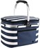 ALLCAMP OUTDOOR GEAR Insulated Picnic Baskets Shoping Basket Cooler Bag Collapsible Portable Picnic Basket (Blue White Stripe.