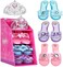 Mastom Girls Play Set. Princess Dress Up Shoes and Tiara (3 Pairs of Shoes1 TiaraRole Play Collection Fashion Princess Shoes for Little Girls.