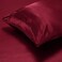 AiMay 3 Piece Satin Duvet Cover Set Bedding Sets King Burgundy 1800 Series Luxury Rich Silk Silky Super Soft Solid Color Reversible Honeymoon Wrinkle Free (King, Burgundy.