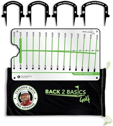 BACK 2 BASICS GOLF Maximize Your Golf Game: Pro Path Putting Mirror - Portable Training Aid - Perfect Swing Alignment Every Time - Enhance Indoor/Outdoor Golf Practice - Essential Golfing EquipmentAcc
