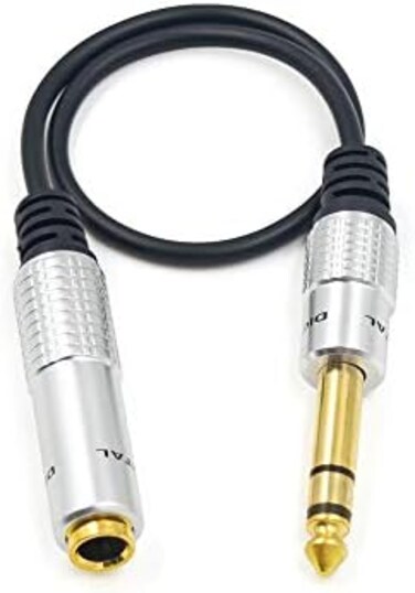 Poyiccot 1/4 inch Extension Cable, 6. 35mm 1/4" inch Male to Female Stereo Headphone Guitar Extension Cable Cord, Gold Plated Quarter inch Headphone Extension Cable, 12inch Length.
