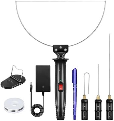 GOCHANGE 4 in 1 Foam Cutter Set, Electric Cutting Machine Pen Tools Kit, 100-240V / 18W Styrofoam Cutting Pen with Electronic Voltage Transformer Adaptor.