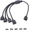 MICRO CONNECTORS 3-Pin Addressable RGB (ARGB1 to 4 Splitter Cable - 50cm with Male Pins (F04-04ARGB-50.
