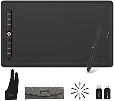 Artisul M0610Pro Graphics Drawing Tablet 10x6. 25 inch Drawing Tablet with 8192 Levels Pressure Battery-Free Stylus and 8 Hot Keys Digital Art tablet Compatible with Mac Windows PC, and Android.