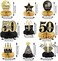 Tevxj 9 Pieces 50th Birthday decorations 50th birthday centerpieces for Tables Decorations Cheers to 50 Years Honeycomb Table Topper Happy 50th Birthday Decorations for Men and Woman Fifty Years Birth