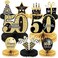 Tevxj 9 Pieces 50th Birthday decorations 50th birthday centerpieces for Tables Decorations Cheers to 50 Years Honeycomb Table Topper Happy 50th Birthday Decorations for Men and Woman Fifty Years Birth