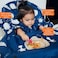 Grabease Allover Waterproof Bib For Self-Feeding Babies And Toddlers 6-24 Mos. &ndash; Baby Bibs With Plate Outline Fully Covers Baby And High Chair &ndash; Safe, Machine Washable Baby Led Weaning Supplies.