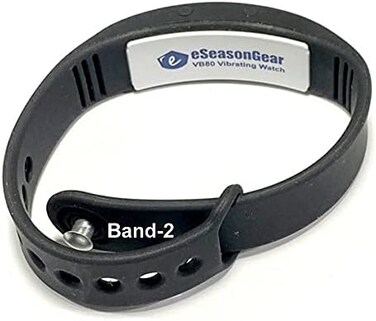 eSeasonGear VB80 8 Alarm Vibrating Watch (Black, B2, Small 4. 5-7. 5in/11-19cm; Large 6. 5-8. 5in/16-21cm.