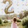 XIAOMAN Transparent Bubble Garlands Mermaid Party Decoration Colored Blue Flat Cutouts Hanging Streamer for Birthday Baptism Wedding Ocean Wall Decal Baby Shower Under Sea Festal Kid Room Photo Props