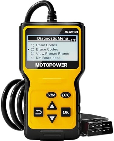 MOTOPOWER MP69033 OBD2 Scanner Universal Car Engine Fault Code Reader, CAN Diagnostic Scan Tool for All OBD II Protocol Cars Since 1996.