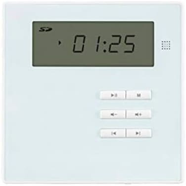 Monoprice Commercial Audio Wall Mount Music Amplifier - with Bluetooth, Aux, FM, and IR Remote, White.