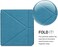 جراب kwmobile Origami متوافق مع Kobo Libra H2O - غطاء جلدي PU رفيع مع حامل - بترولي.