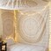 ANJANIYA Ombre Wall Hanging Bohemian Tapestry, Metallic Wall Art Bedspread, Psychedelic Hippie Mandala Dorm D&eacute;cor for Hanging, Bedding, Beach Coverlet Curtain, Gold, 54"X60".
