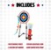 NSG Deluxe Bow and Arrow Set for Kids - Toy Archery Bow with Large Freestanding Target, Suction Cup Arrows, and Quiver.