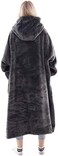 Waitu (Adult, A- Wearable Blanket Sweatshirt for Women and Men, Super Warm and Cosy Big Blanket Hoodie, Thick Flannel Blanket with Sleeves and Giant Pocket - Dark Grey.