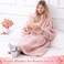 Waitu Wearable Blanket Sweatshirt for Women and Men, Super Warm and Cozy Big Blanket Hoodie, Thick Flannel Blanket with Sleeves and Giant Pocket - Pink.