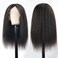 veravicky Straight Wig 16 Inch 180% Density Yaki Straight Human Hair Wig With Pre-Plucked HairlineAdjustable Straps,Natural Black 13x4 Lace Front Wigs Human Hair For Black Women.