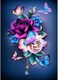 DOTZSO Diamond Painting Diamond Painting Kits for Adults,DIY 5D Round Full Drill Butterfly Flowers Diamond Art,Very Suitable for Home Leisure and Wall Decoration 11. 8x15. 7 (InchesAdult 5d Diamond Pa