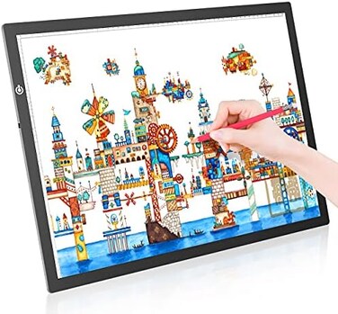 LitEnergy A2 LED Copy Board Light Tracing Box, Ultra-Thin Adjustable Artcraft LED Trace Light Pad for Tattoo Drawing, Streaming, Sketching, Animation, Stenciling.