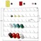 YBING Thread Holder Wall Mount 54 Spools Sewing Thread Rack Embroidery Thread Organizer Rack Sewing Thread Holder White with Hanging Tools for Quilting Braiding Hair Metal 2 Pack.