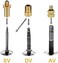 HDNNC Bicycle Valve Adapter DV AV SV Converter, Ball Pump Needle, Inflation Needle, Air Pump Needle Set for All Bike, Sports Ball and Inflatable Equipment 10PCS.