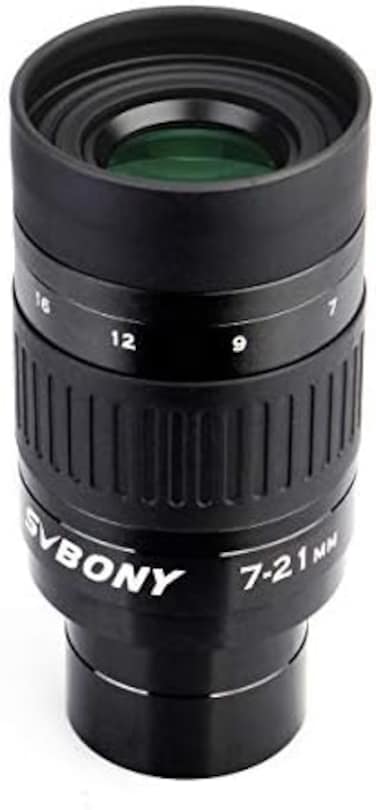 عدسة تلسكوب Svbony SV135 Zoom، عدسة تلسكوب مقاس 1.25 بوصة 7-21 مم، عدسة تلسكوب FMC 6 عناصر 4 مجموعات، ملحقات تلسكوب لمراقبة الكواكب والقمر.