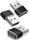 Basesailor USB to USB C Adapter 3Pack,Type C Female to USB A Male Charger Cable Converter for Apple iWatch 8 7 SE,MacBook,iPhone 11 12 13 14 Max Plus Pro,Airpods,iPad 10 Air 4 5 Mini 6,Samsung Galaxy