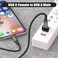Basesailor USB to USB C Adapter 3Pack,Type C Female to USB A Male Charger Cable Converter for Apple iWatch 8 7 SE,MacBook,iPhone 11 12 13 14 Max Plus Pro,Airpods,iPad 10 Air 4 5 Mini 6,Samsung Galaxy