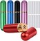 YGDZ Essential Oil Nasal Inhaler, 5 Refillable Aluminum Glass Inhalers with 10 Cotton Wicks - Aromatherapy, Stress Relief, Energy Motivation, Immune Support.