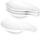 ONTUBE Ceramic Spoon Rests for Buffet Set of 4, Porcelain Sauce Dish Resting Cooking Spoons Holder, 6. 5 Inch (White.