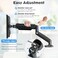 MOUNTUP Single Monitor Desk Mount, Adjustable Gas Spring Monitor Arm Support Max 32 Inch, 4. 4-17. 6lbs Screen, Computer Monitors Stand Holder with Clamp/Grommet Mounting Base, VESA Mount Bracket, Bla