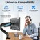 MOUNTUP Single Monitor Desk Mount, Adjustable Gas Spring Monitor Arm Support Max 32 Inch, 4. 4-17. 6lbs Screen, Computer Monitors Stand Holder with Clamp/Grommet Mounting Base, VESA Mount Bracket, Bla