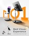 LISEN Mobile Phone Stand Adjustable iPad Stand for Desk, Office Desk Phone Accessories Fits for All Mobile Phones, iPhone, Switch, Kindle, iPad, Tablet 4-10in.