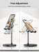 LISEN Mobile Phone Stand Adjustable iPad Stand for Desk, Office Desk Phone Accessories Fits for All Mobile Phones, iPhone, Switch, Kindle, iPad, Tablet 4-10in.