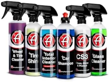 Adam's Polishes Arsenal Builder Car Cleaning Kit (6 Item- Our Best Value Car Detailing KitCar Shampoo Wash Soap, WheelTire Cleaner, Total Interior Cleaner, Glass Cleaner. Tire Shine CS3.
