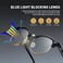 AOMASTE Blue Light Blocking Glasses Retro Semi Rimless UV400 Clear Lens Computer Eyewear for Men Women.
