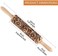 EVERMARKET Paisley Embossed Wooden Rolling Pin, Engraved Embossing Rolling Pin with Christmas Snowflake Flower Pattern for Baking Embossed Cookies,Cute Kitchen Tool for Kids and Adults.