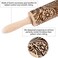 EVERMARKET Paisley Embossed Wooden Rolling Pin, Engraved Embossing Rolling Pin with Christmas Snowflake Flower Pattern for Baking Embossed Cookies,Cute Kitchen Tool for Kids and Adults.