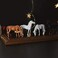 Evemodel AN4303 15PCS 1:43 Farm Animals Horses and Cows O Scale PVC Well Painted Horse and Cow Use for Model Scenery Desktop Decor Railway Layout Diorama Miniature Landscape.