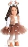 sweet dolly Doll Clothes Deer Costume Christmas Tutu Dress fits 46cm American Girl Doll.