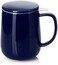 Sweese 20oz Porcelain Teacup with Infuser and Lid, Large Tea Mug for Loose Tea - Microwave and Dishwasher Safe, Insulated, Modern Design for Tea Lovers.