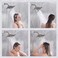 BRIGHT SHOWERS Bronze heads combo with multi spray setting fixed shower head and handheld shower head in Oil Rubbed Bronze Silver.